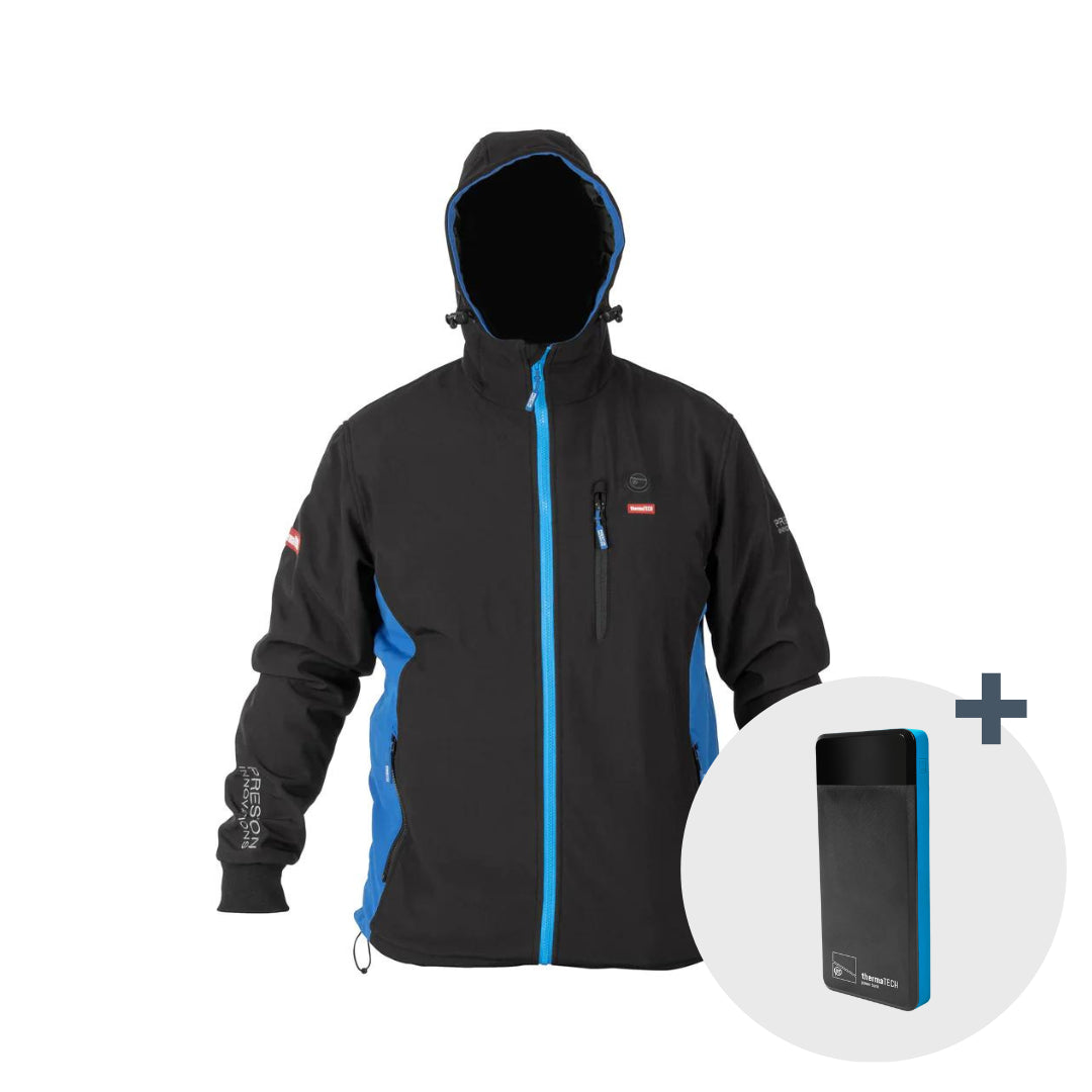 Preston Thermatech Heated Softshell Jacket + Power Bank Bundle